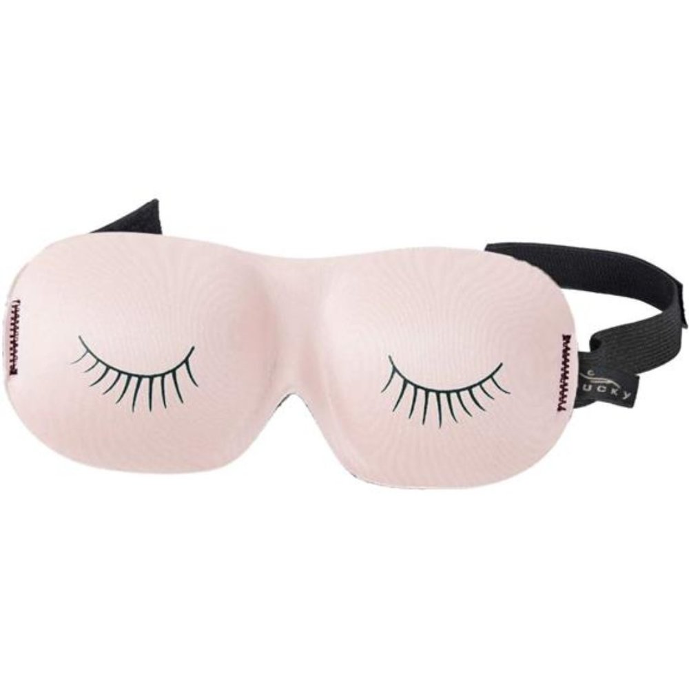 Ultralight Comfortable Contoured Travel and Sleep Eye Mask, Strawberry Eyelash